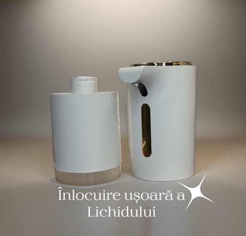 Cum inlocuiesc lichidul pentru Dozator Sapun Lichid Automat cu Senzor pentru Bucatarie sau Baie?